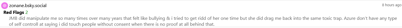 He has no proof of the alleged bullying either, looks like it's the other way around