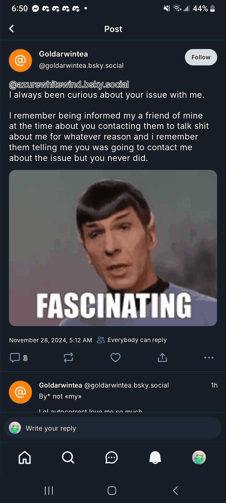 He should have just talked about it in dms